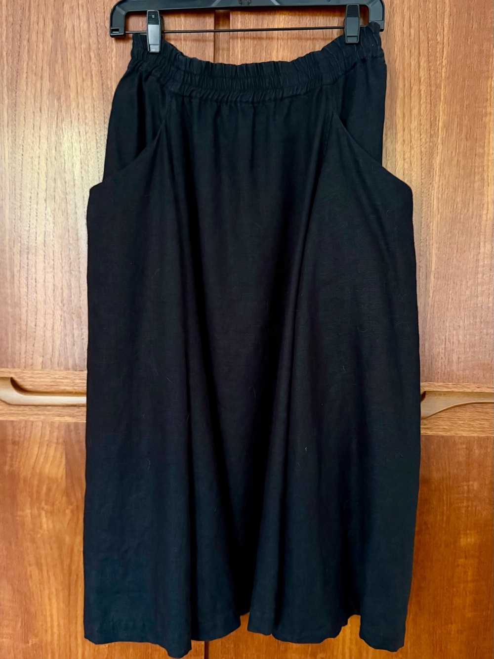 Elizabeth Suzann Black Linen Clyde Skirt